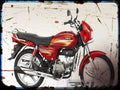 splendor plus Hero A4 Photo Print Motorbike Vintage Aged