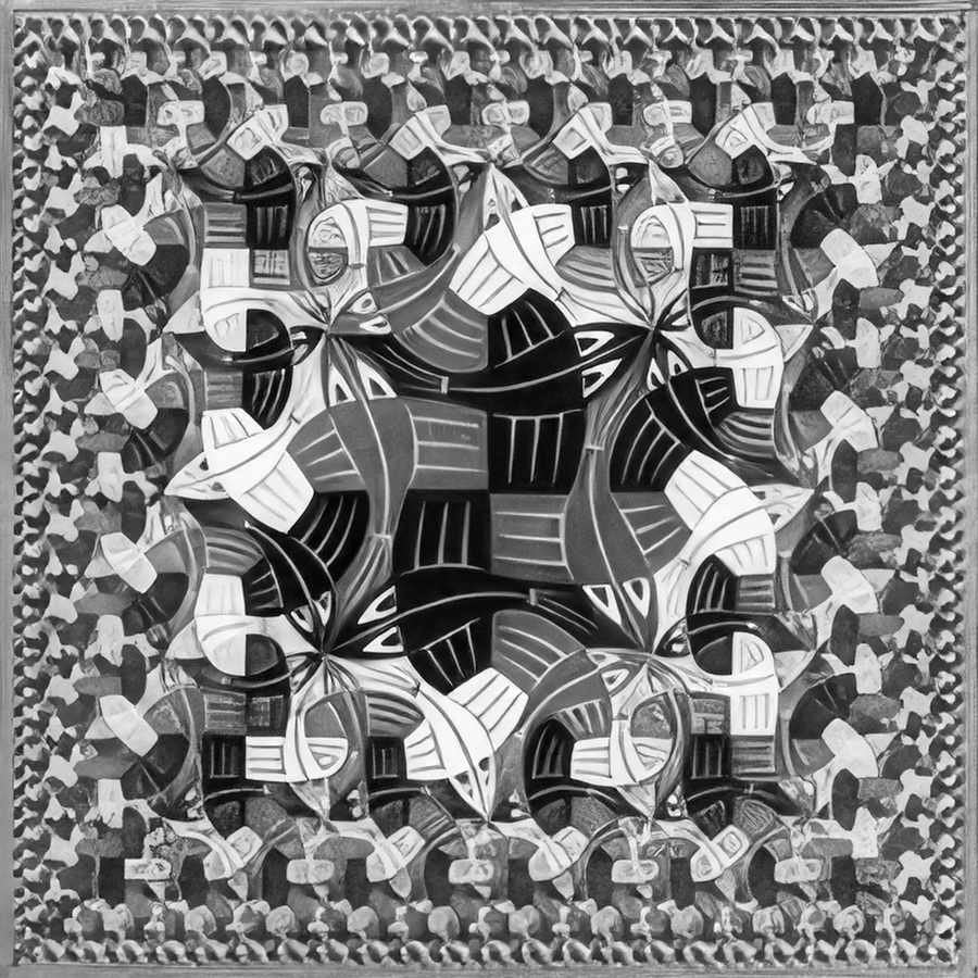 square limit mc escher 1964 A4 Photo Print