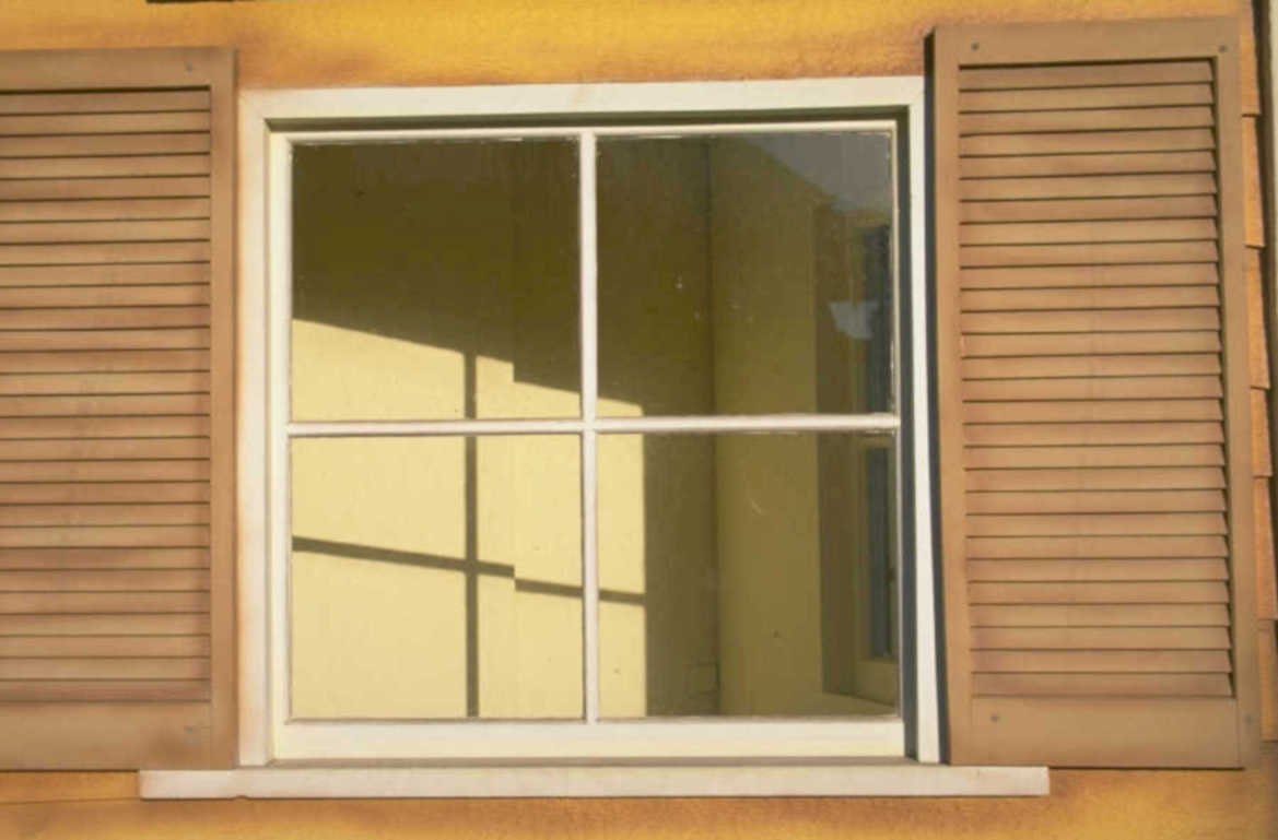 square window shutters 1980s 1990s A4 Photo Print