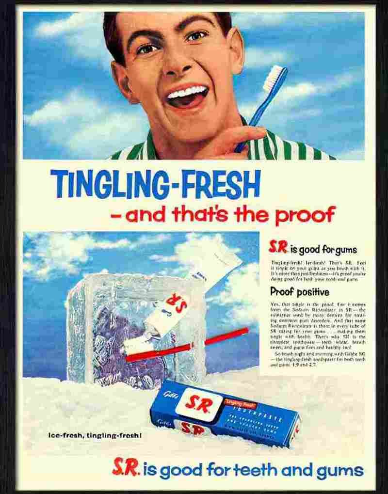 sr toothpaste 1950s Advert A4 Photo Print