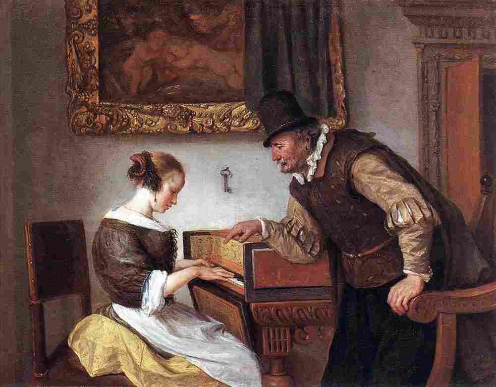 st The Harpsichord Lesson Art A4 Photo Print