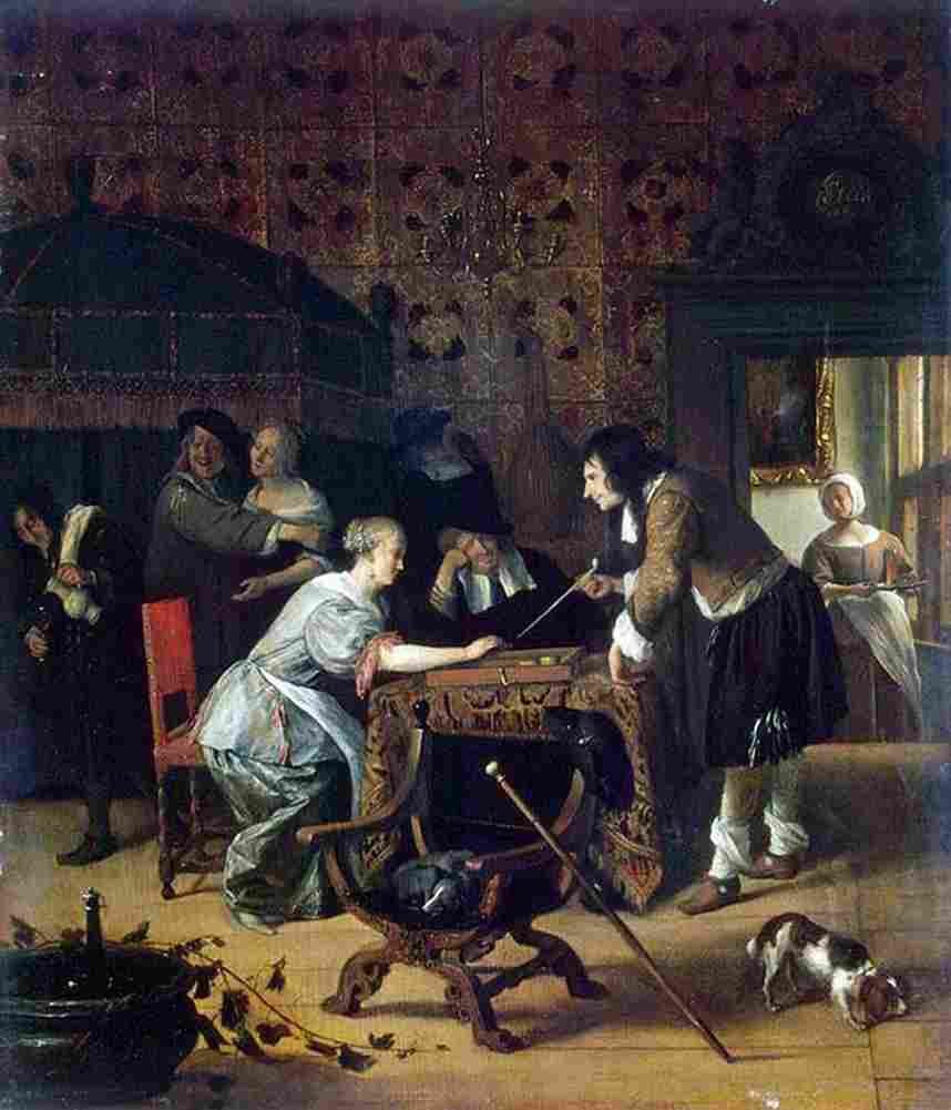 st Tric Trac Players Art A4 Photo Print