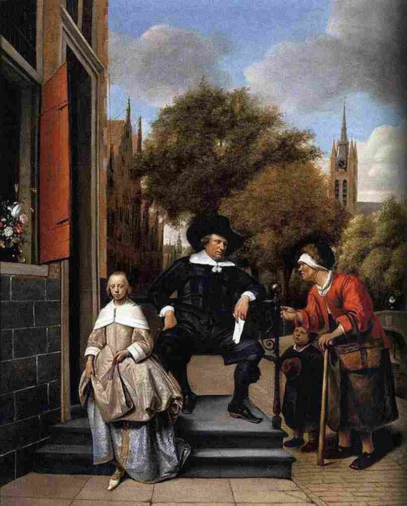 st burgher of delft and his daughter Art A4 Photo Print