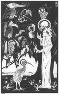 st francis preaching to the birds mc escher 1922 A4 Photo Print
