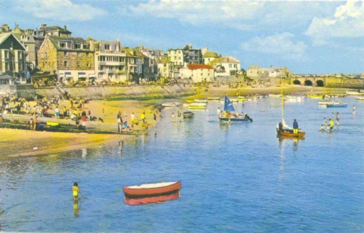 st ives harborVintage 1880s 1900s A4 Photo Print