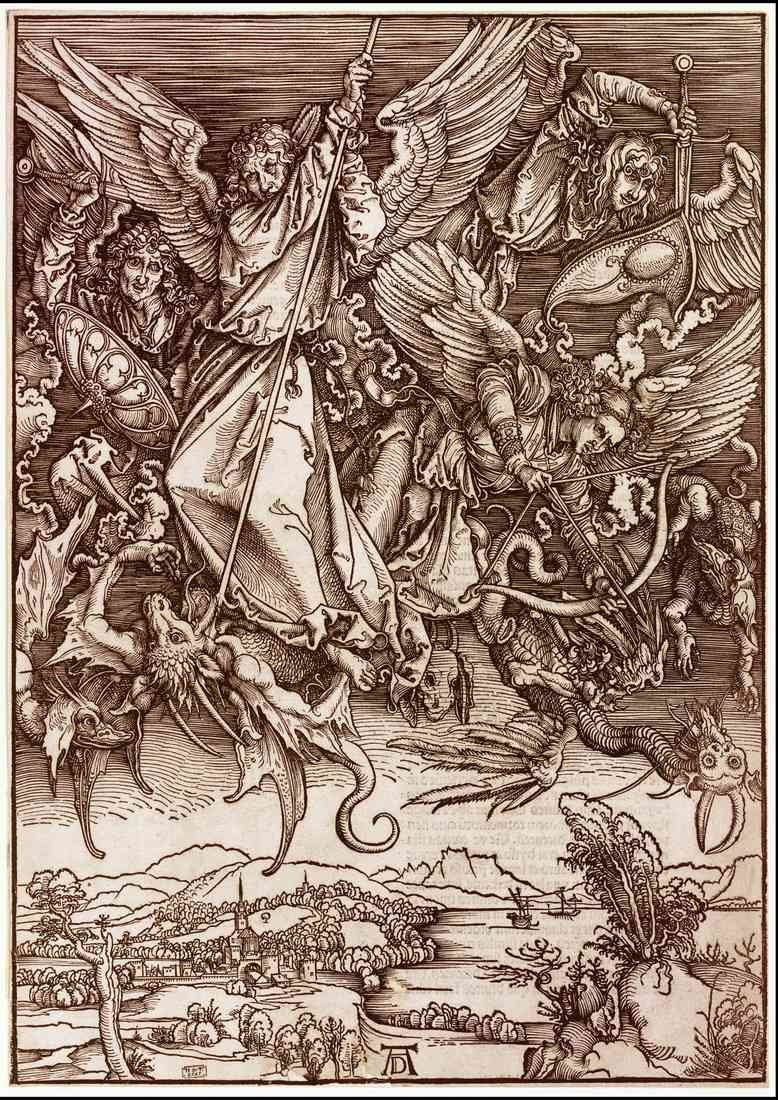 st michael fighting the dragon 11x15 1511 A4 Photo Print