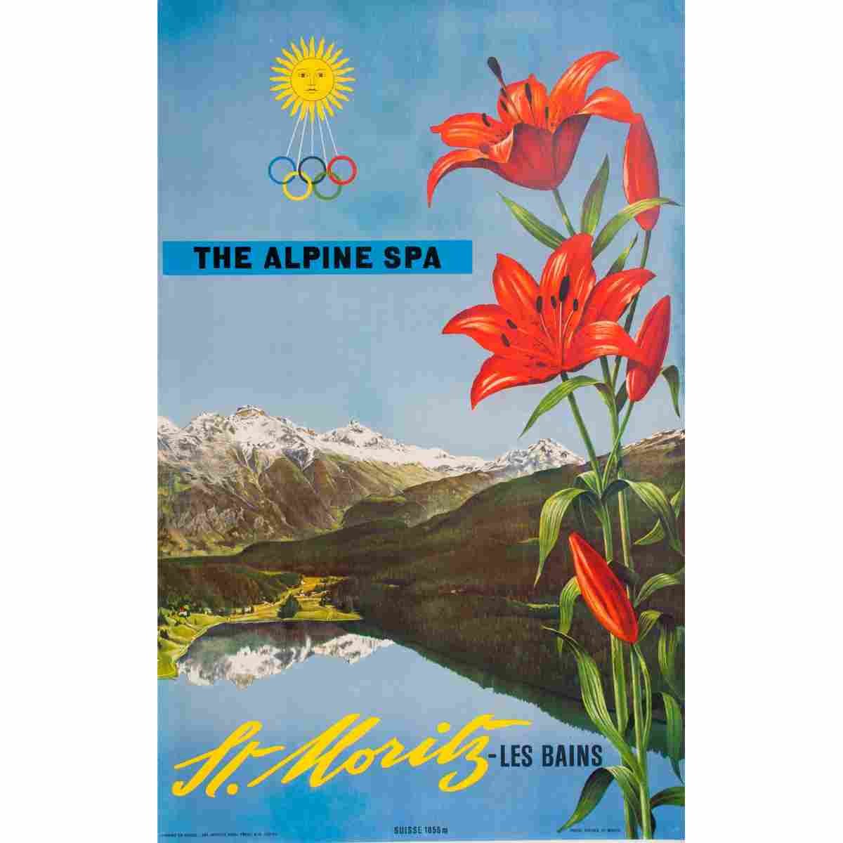 st moritz albert steiner 1948 2 Advert A4 Photo Print