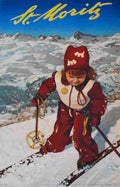 st moritz andreas pedrett 1950 4 Advert A4 Photo Print