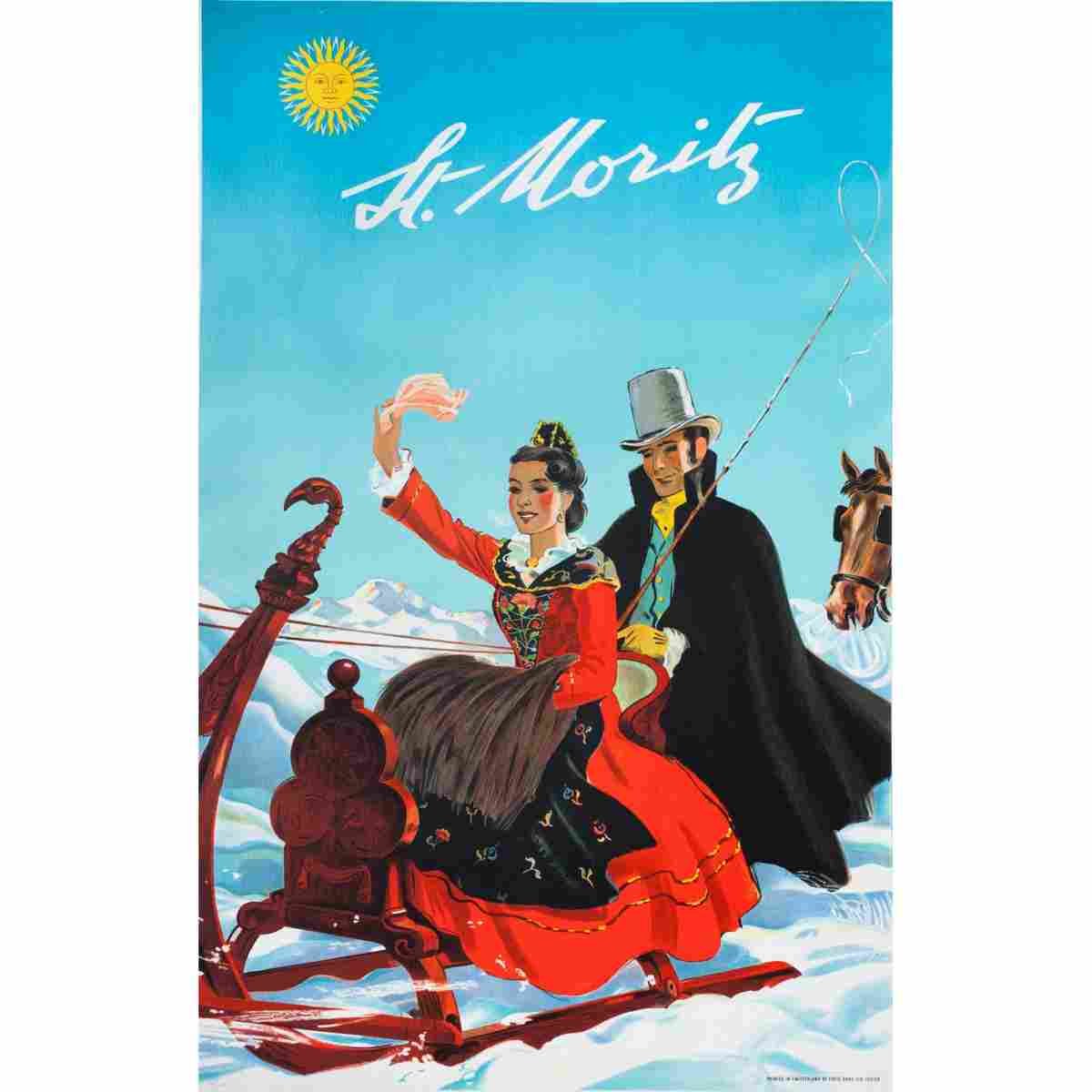st moritz hugo laubi 1944 2 Advert A4 Photo Print
