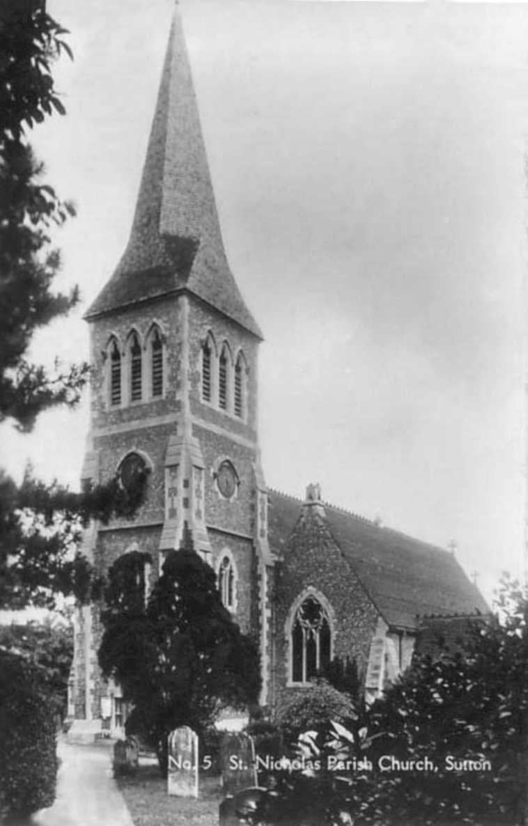 st nicholas churchVintage 1880s 1900s A4 Photo Print