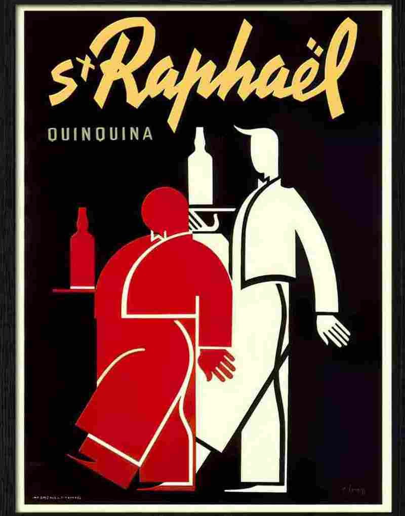 st raphael charles loupot drinks poster 1938 Advert A4 Photo Print