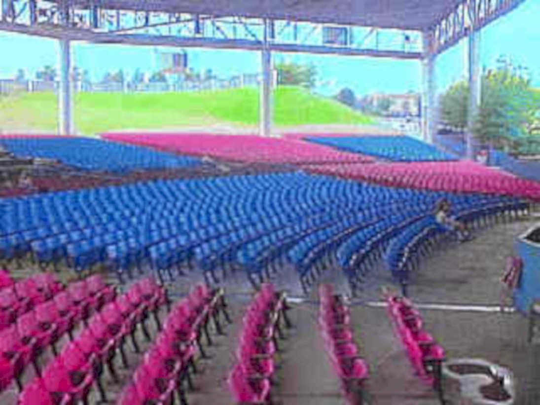 stadium seating blue1980s 1990s A4 Photo Print