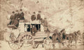 stagecoach travel west Vintage world war A4 Photo Print