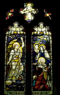 stained glass jesus 1980s 1990s A4 Photo Print