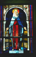 stained glass lady Vintage A4 Photo Print