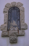 stained glass nativity 1980s 1990s A4 Photo Print