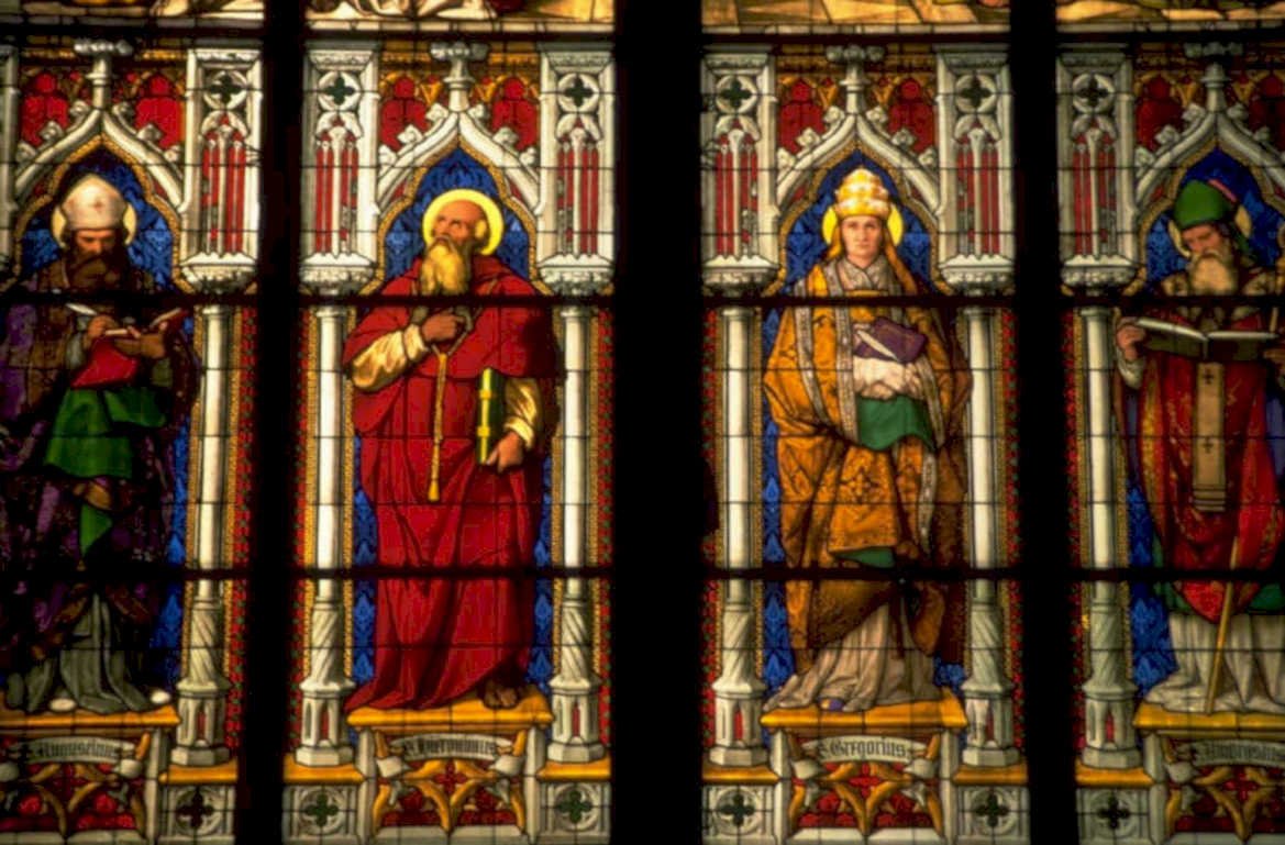 stained glass saints 1980s 1990s A4 Photo Print 42
