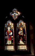 stained glass saints 1980s 1990s A4 Photo Print