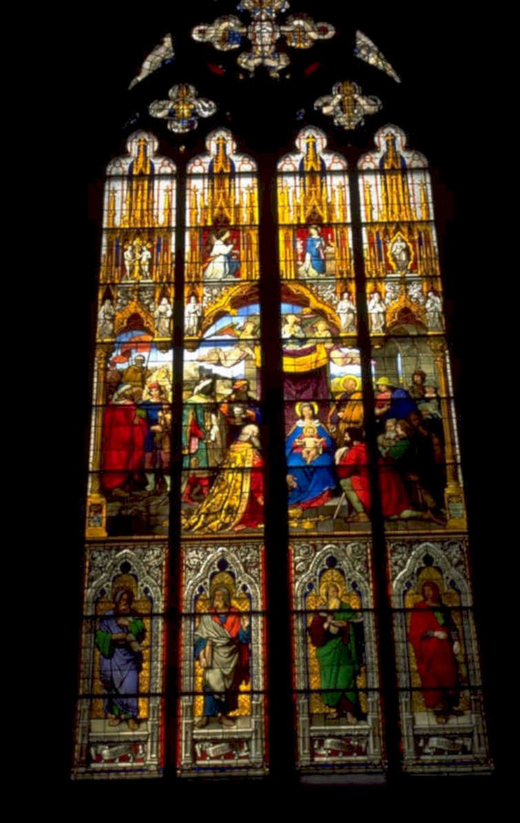 stained glass window 1 1980s 1990s A4 Photo Print