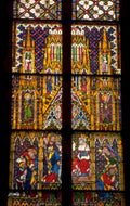 stained glass window 2 1980s 1990s A4 Photo Print