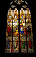 stained glass window 4 1980s 1990s A4 Photo Print