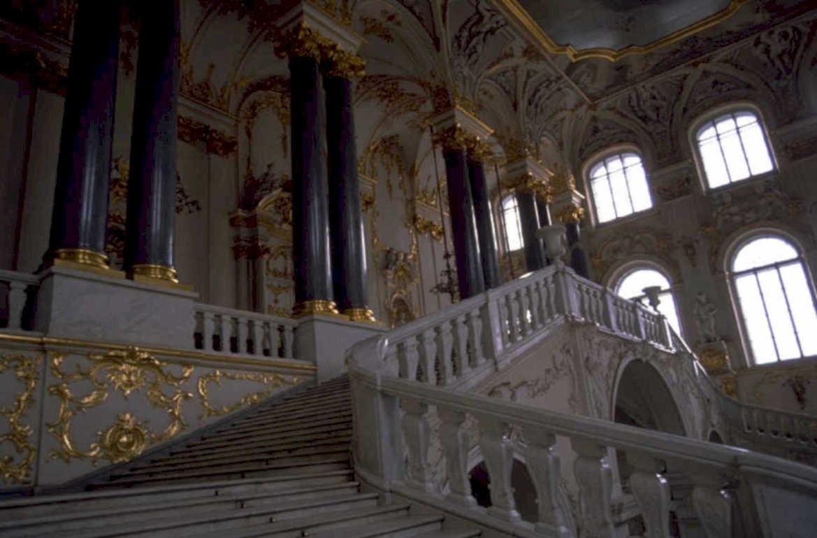 staircase peterhof palace 1980s 1990s A4 Photo Print