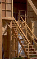 stairwell construction wood 1980s 1990s A4 Photo Print