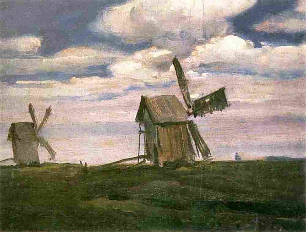 stan Windmills Art A4 Photo Print