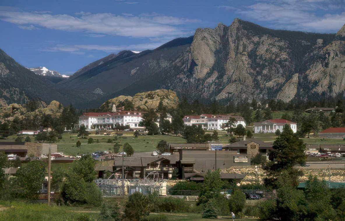 stanley hotel flatirons Vintage A4 Photo Print