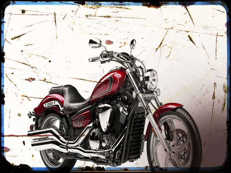 star stryker Yamaha A4 Photo Print Motorbike Vintage Aged