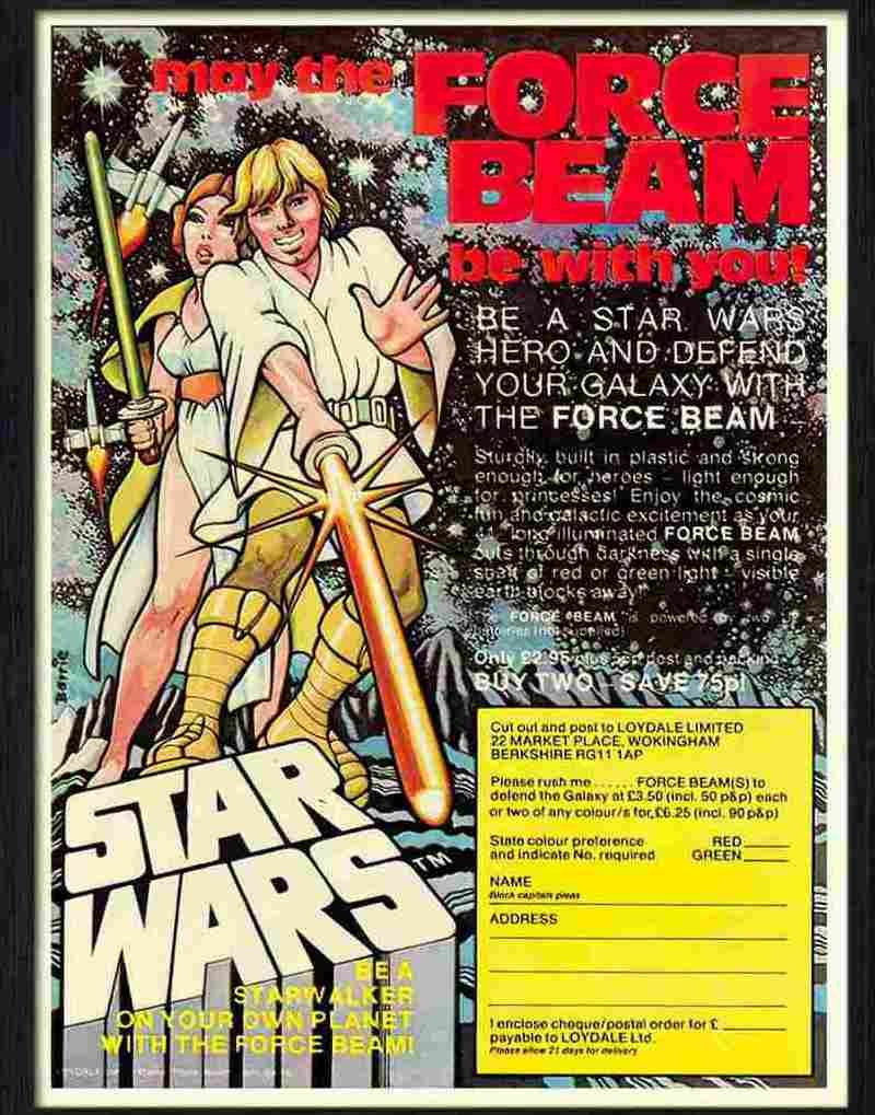 star wars force beam 1970s Advert A4 Photo Print