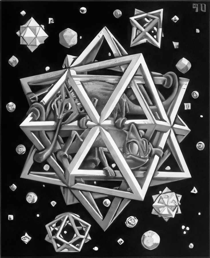 stars mc escher 1948 A4 Photo Print