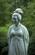 statue bamboo garden 1980s 1990s A4 Photo Print