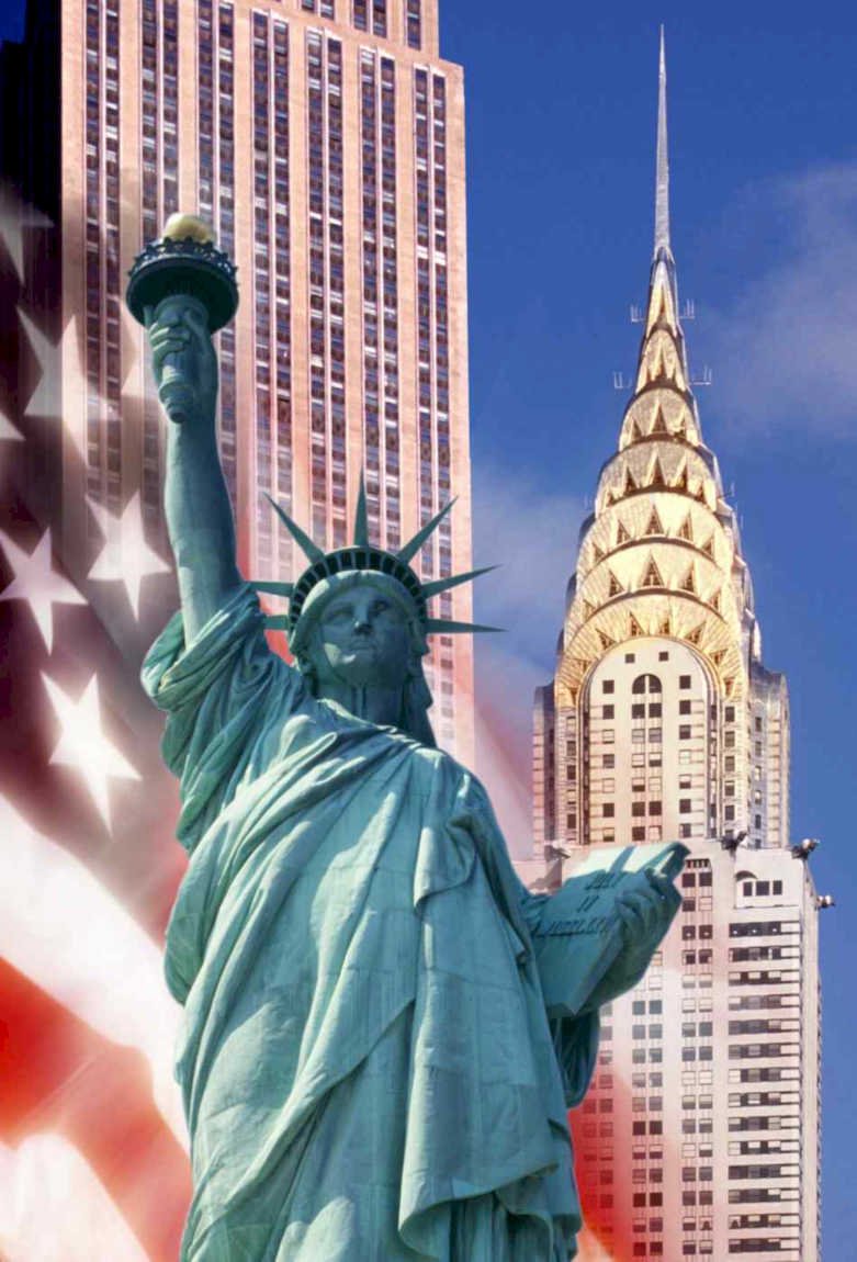 statue chrysler nyc Flags1980s A4 Photo Print