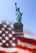 statue liberty flag 1 Flags1980s A4 Photo Print
