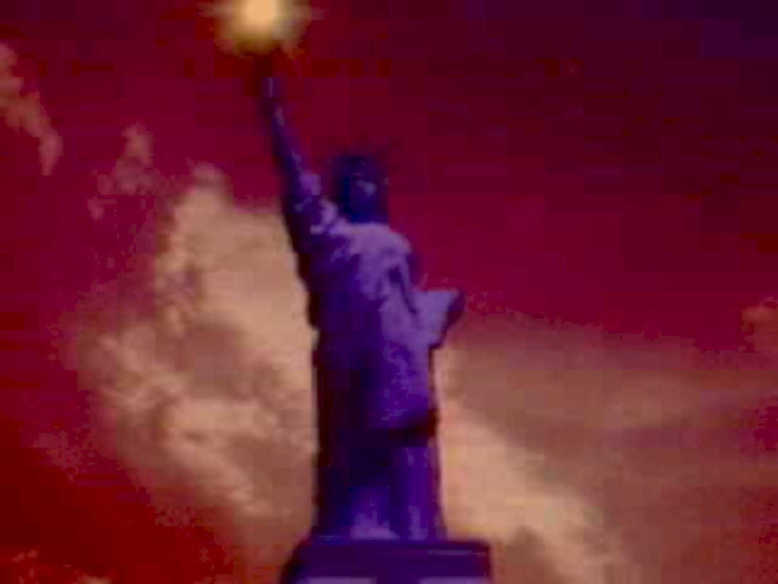 statue liberty night1980s 1990s A4 Photo Print