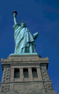 statue liberty pedestal 1980s 1990s A4 Photo Print