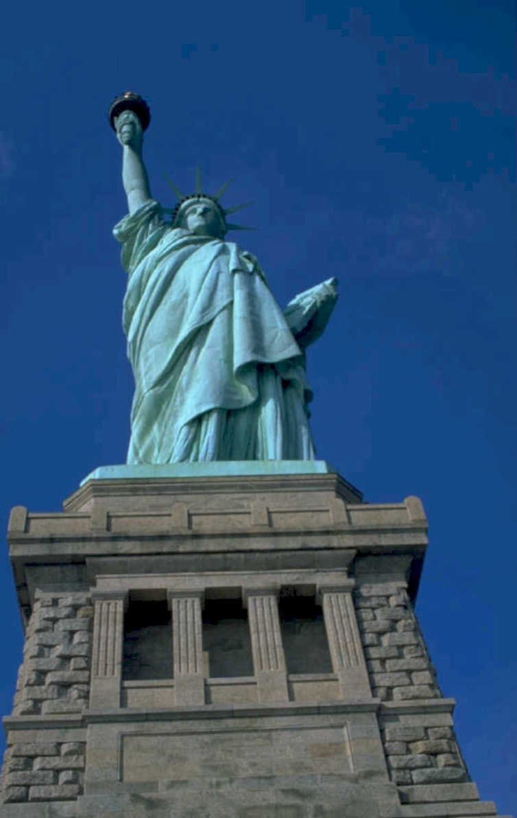 statue liberty pedestal 1980s 1990s A4 Photo Print