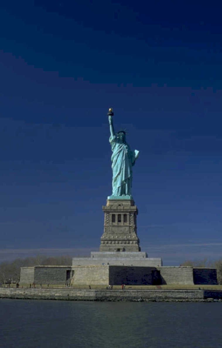 statue liberty sky 1 1980s 1990s A4 Photo Print
