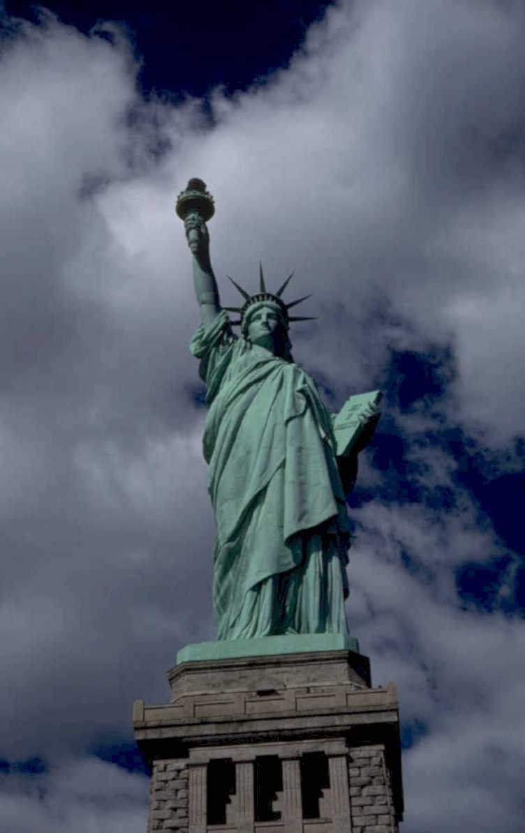 statue liberty sky 1980s 1990s A4 Photo Print