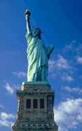 statue liberty sky 2 1980s 1990s A4 Photo Print