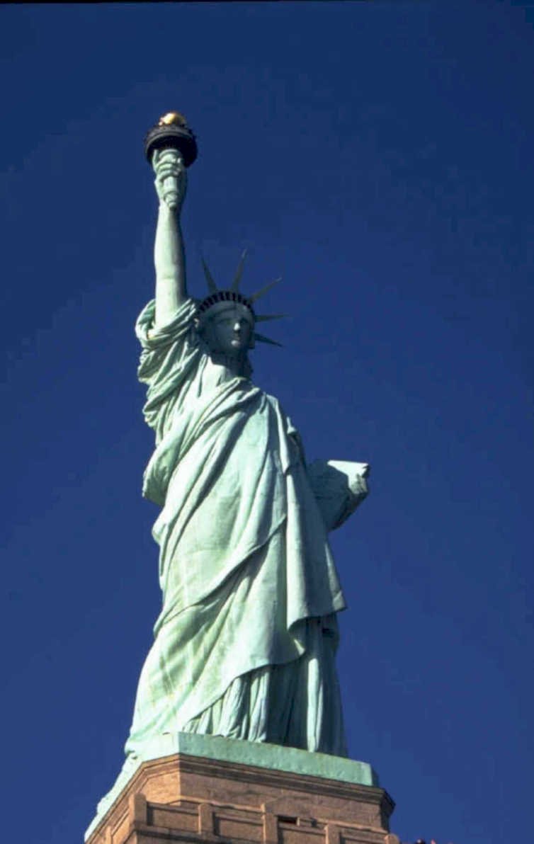 statue liberty sky 4 1980s 1990s A4 Photo Print