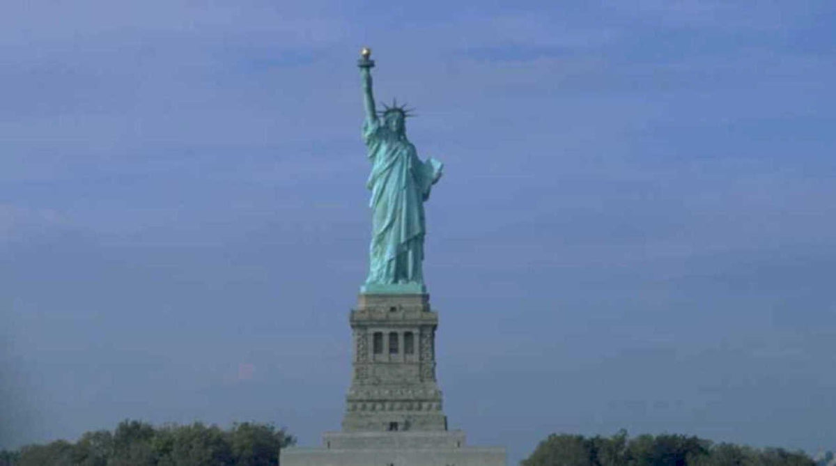 statue liberty torch 1980s 1990s A4 Photo Print