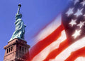 statue liberty usa 2 Flags1980s A4 Photo Print