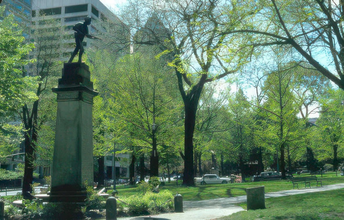 statue park spring Vintage A4 Photo Print