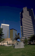 statue phoenix skyline 1980s 1990s A4 Photo Print