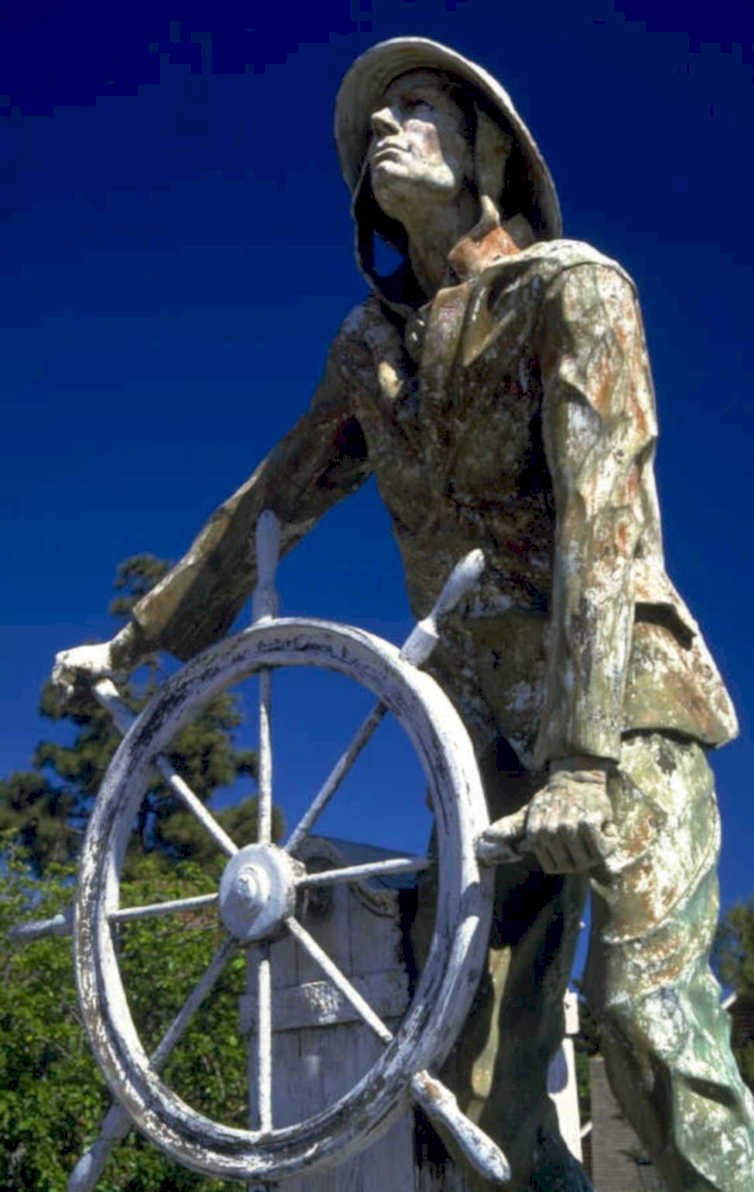 statue sailor wheel 1980s 1990s A4 Photo Print