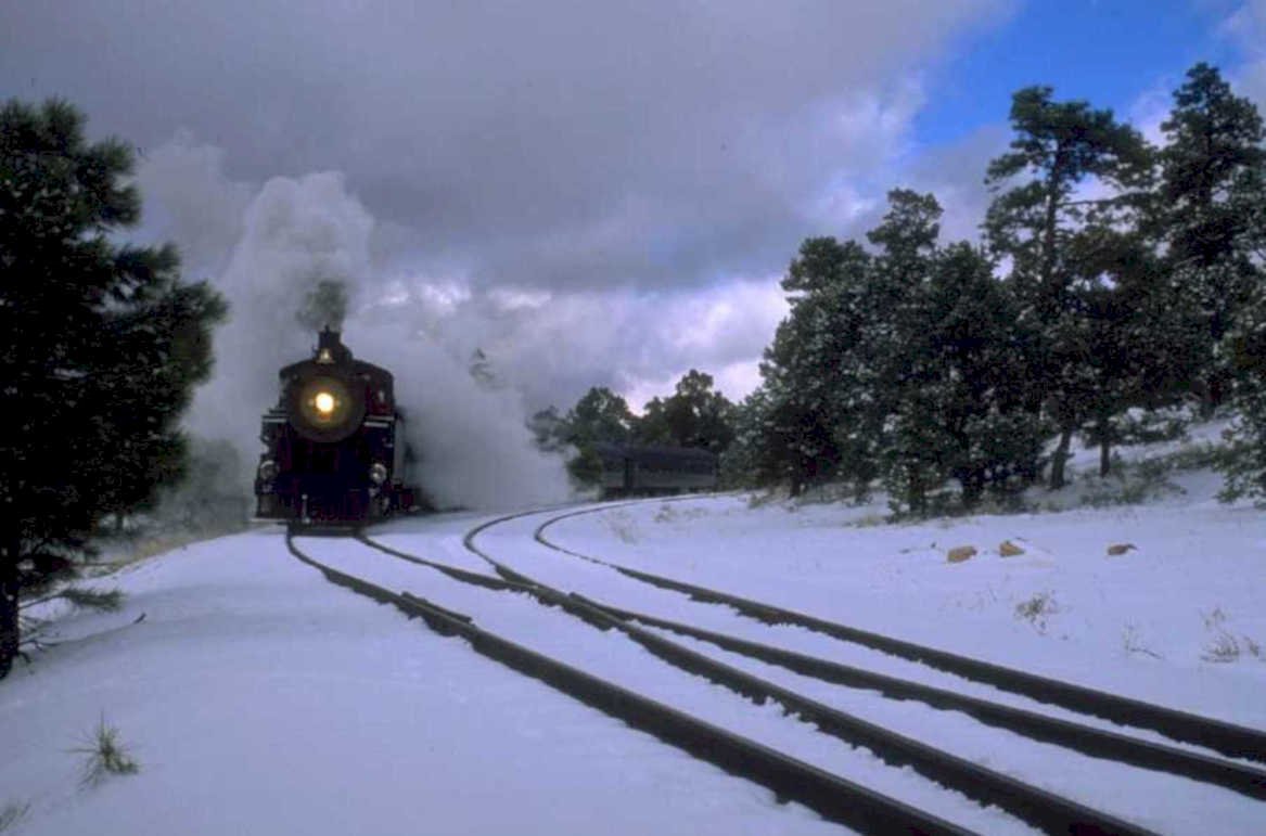 steam train snow 1980s 1990s A4 Photo Print