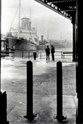 steamship dock 1900sVintage 1880s 1900s A4 Photo Print