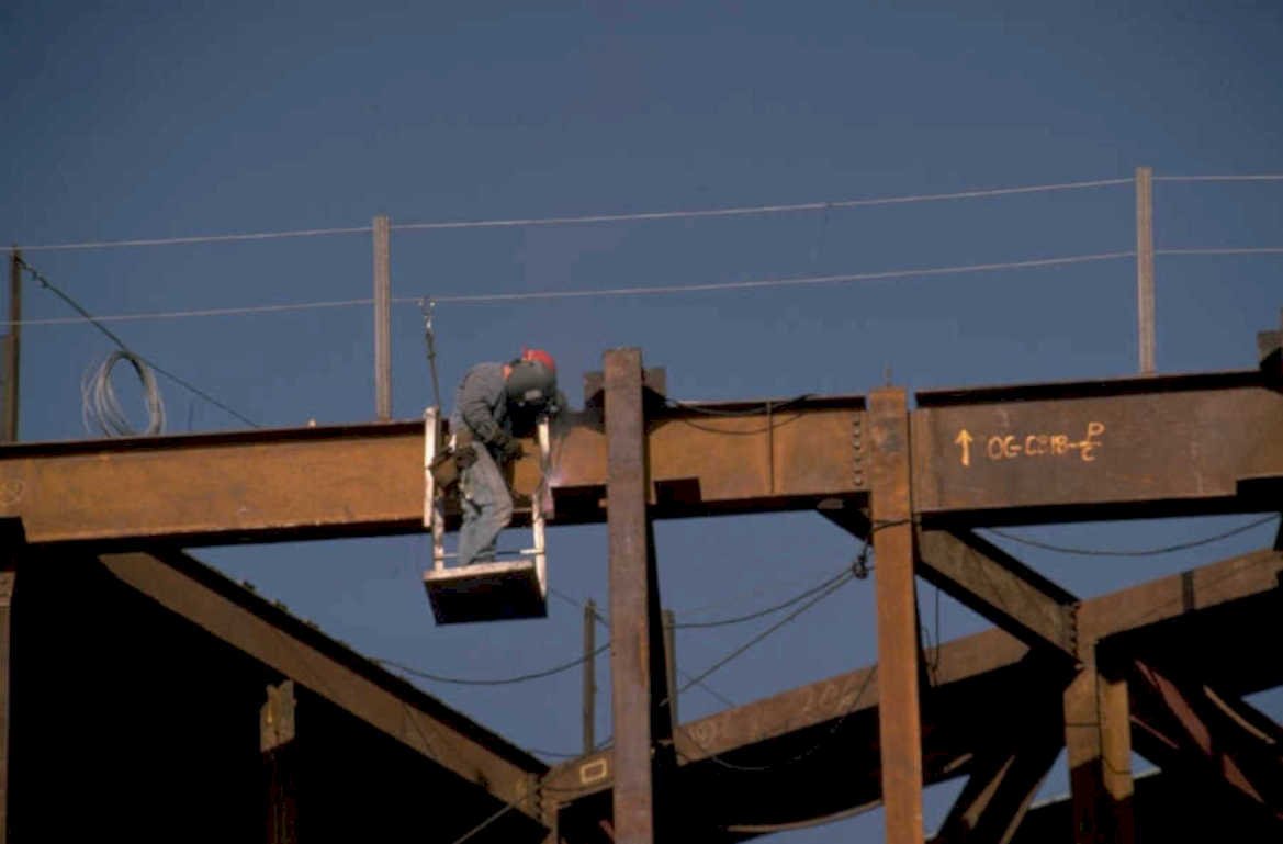 steel bridge worker 1980s 1990s A4 Photo Print